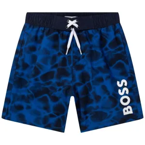 Blaue Badehose mit Logo für Jungen