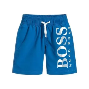 Jungen Blaue Logo Badeshorts