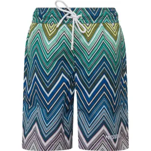 Jungen Badehorts Blau Zickzack