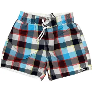 Jungen Check Mehrfarbige Badeshorts