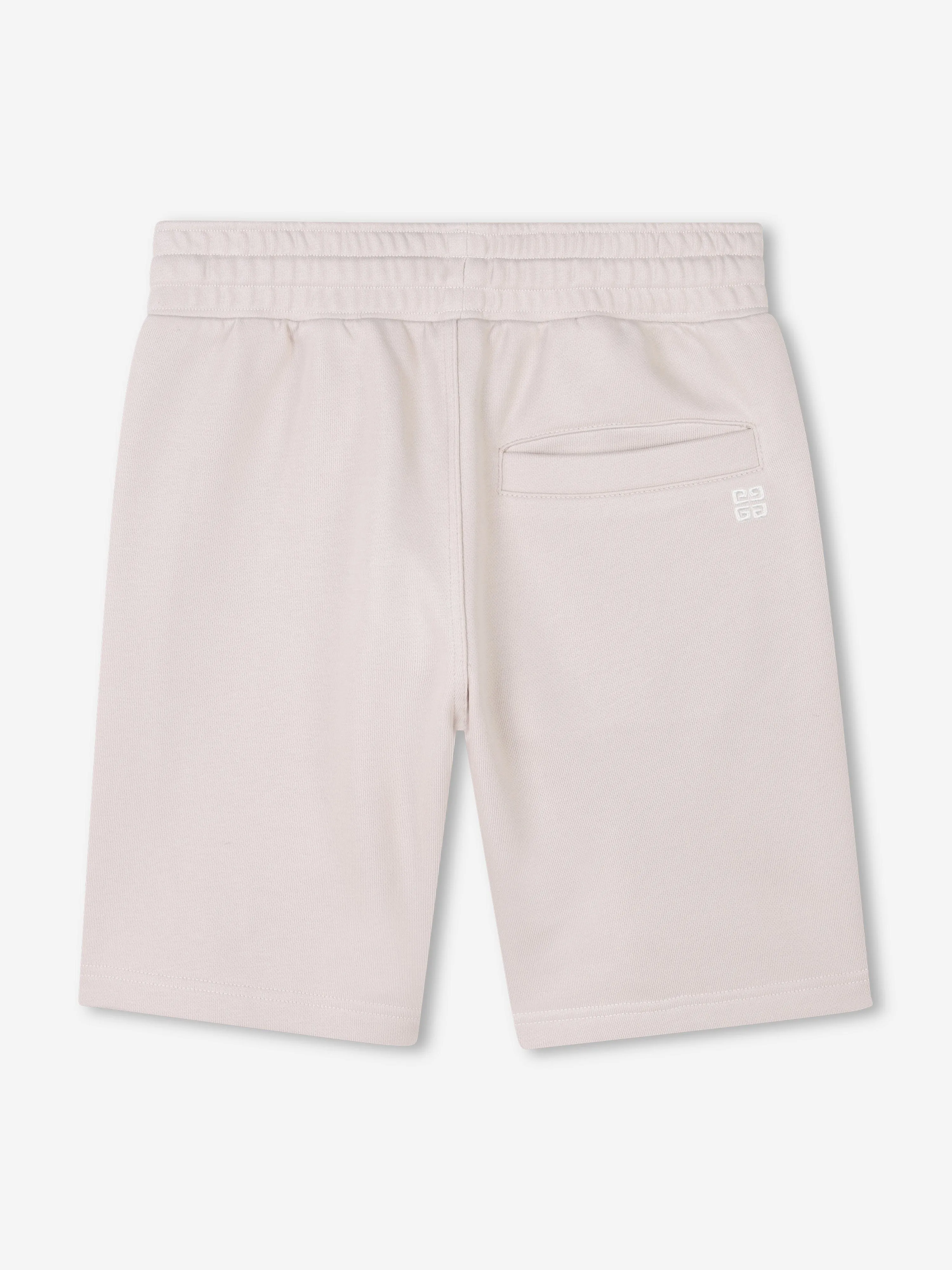 Beige Shorts für Jungen mit besticktem Logo
