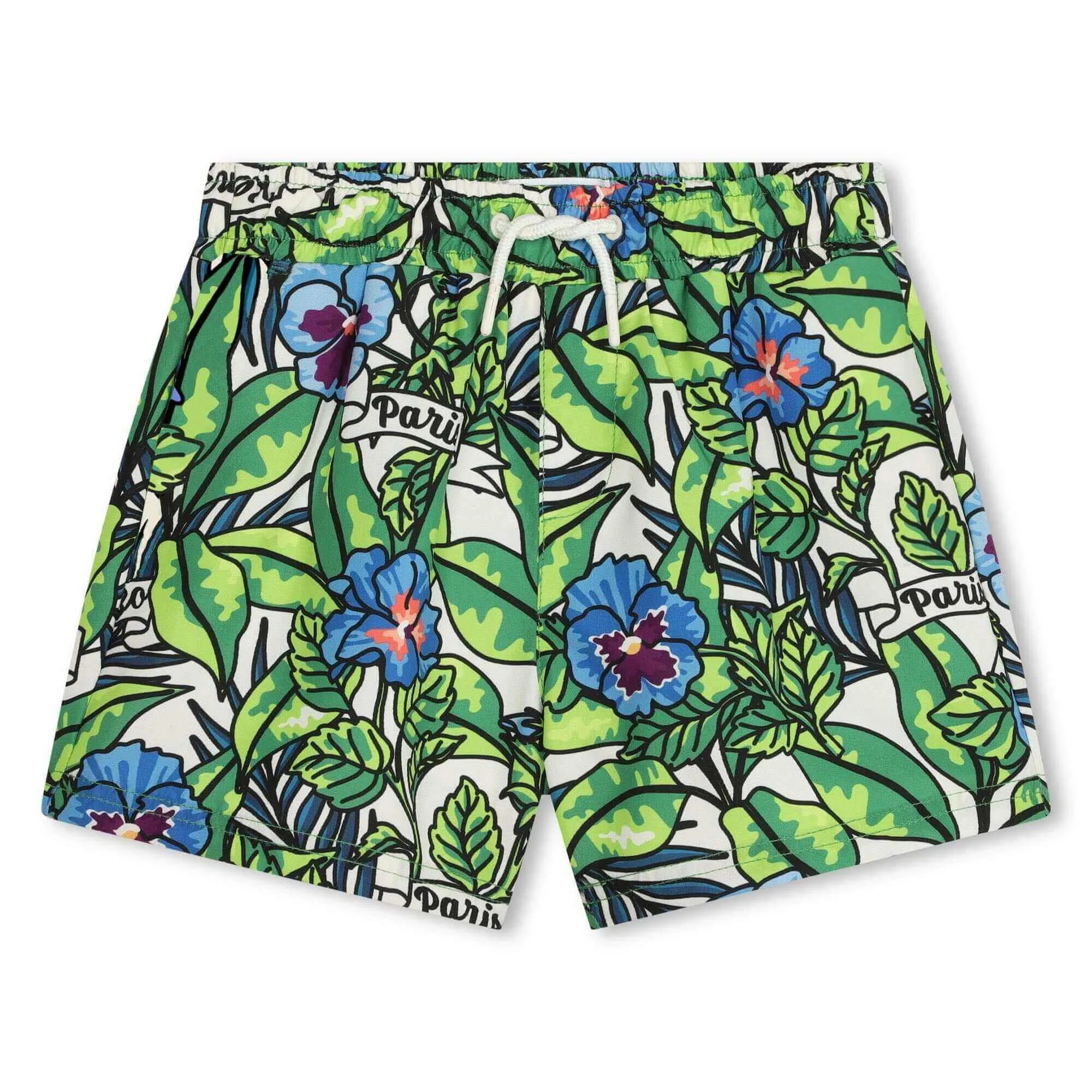 Jungen Grüne Boke Blume Badeshorts