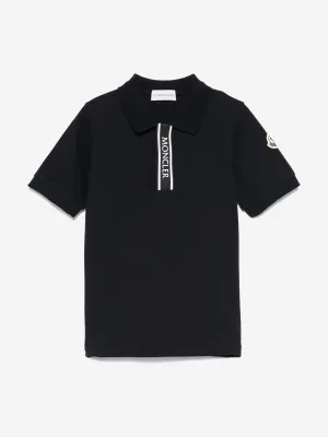 Jungen Logo Polo-Shirt in Marineblau
