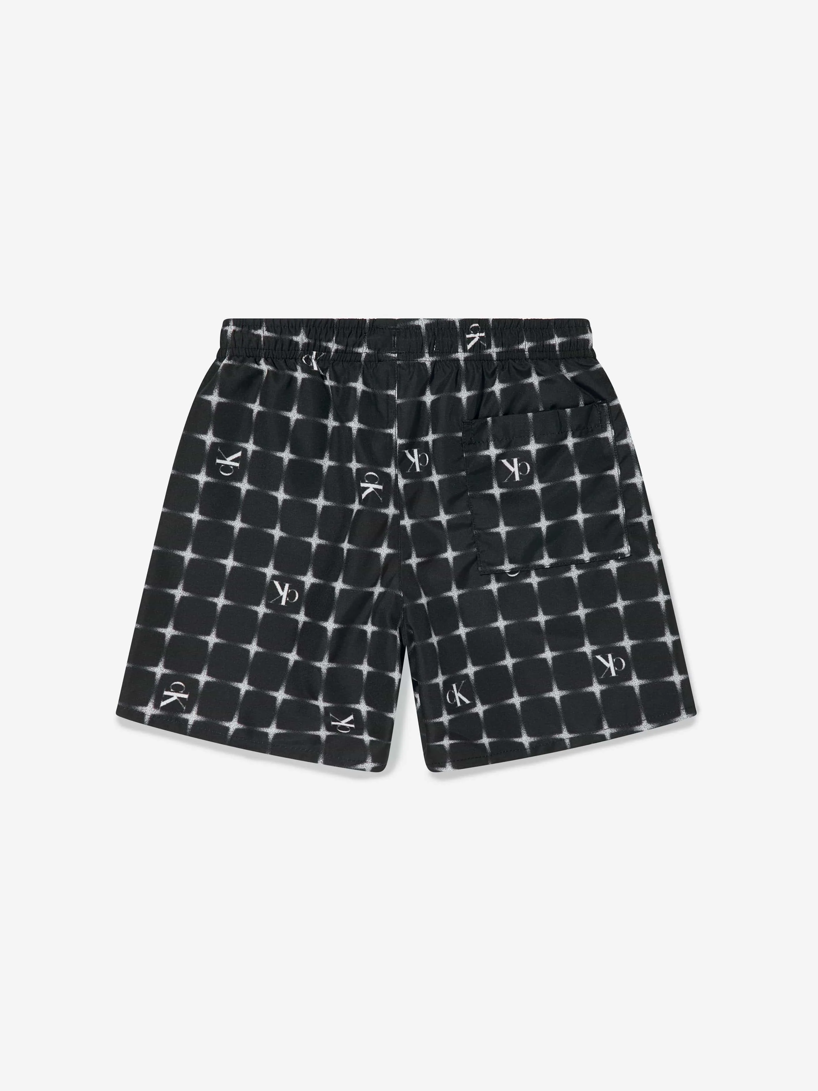 Jungen Badehose mit Logo-Print in Schwarz