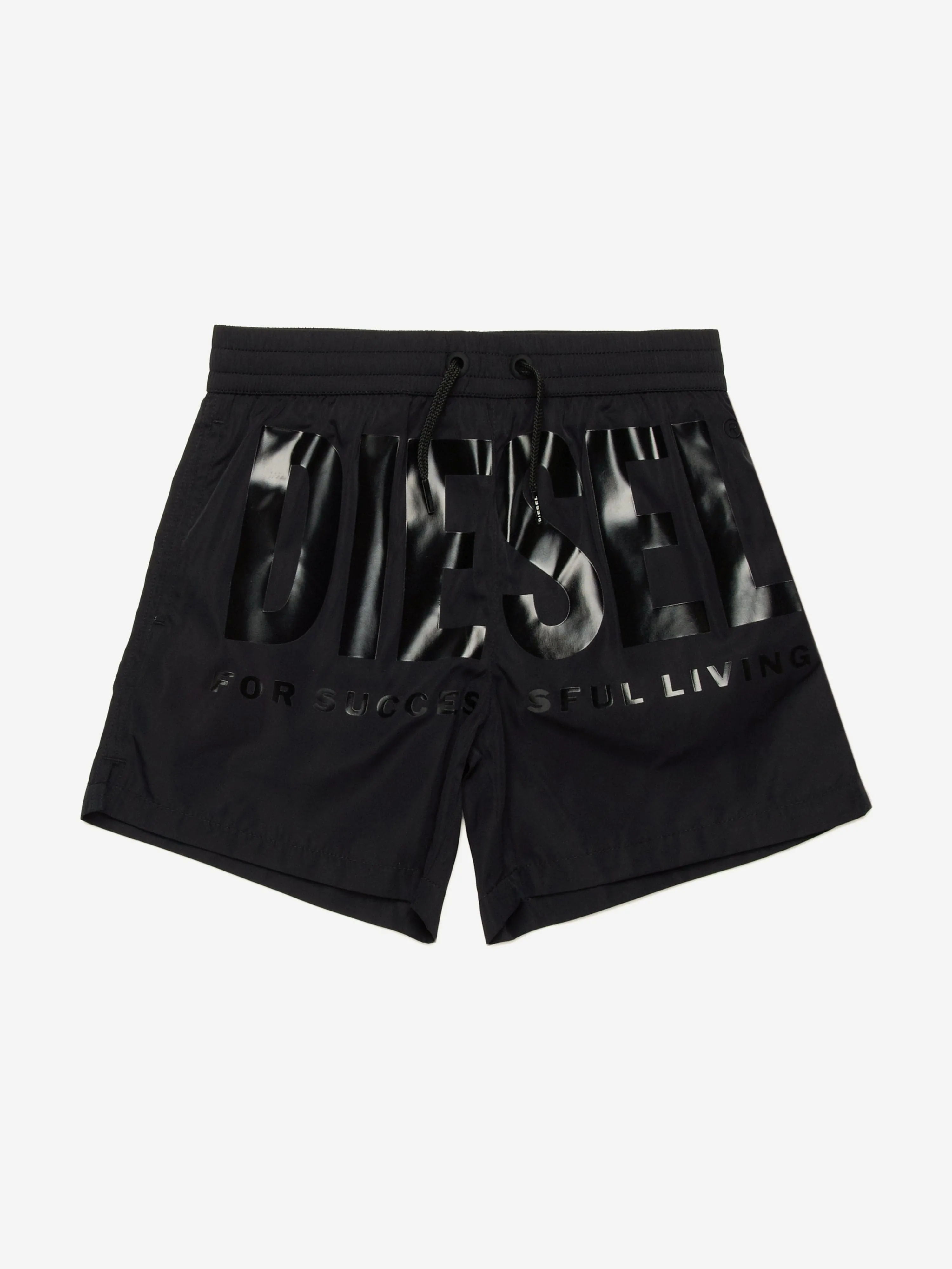 Jungen Logo Badeshorts in Schwarz