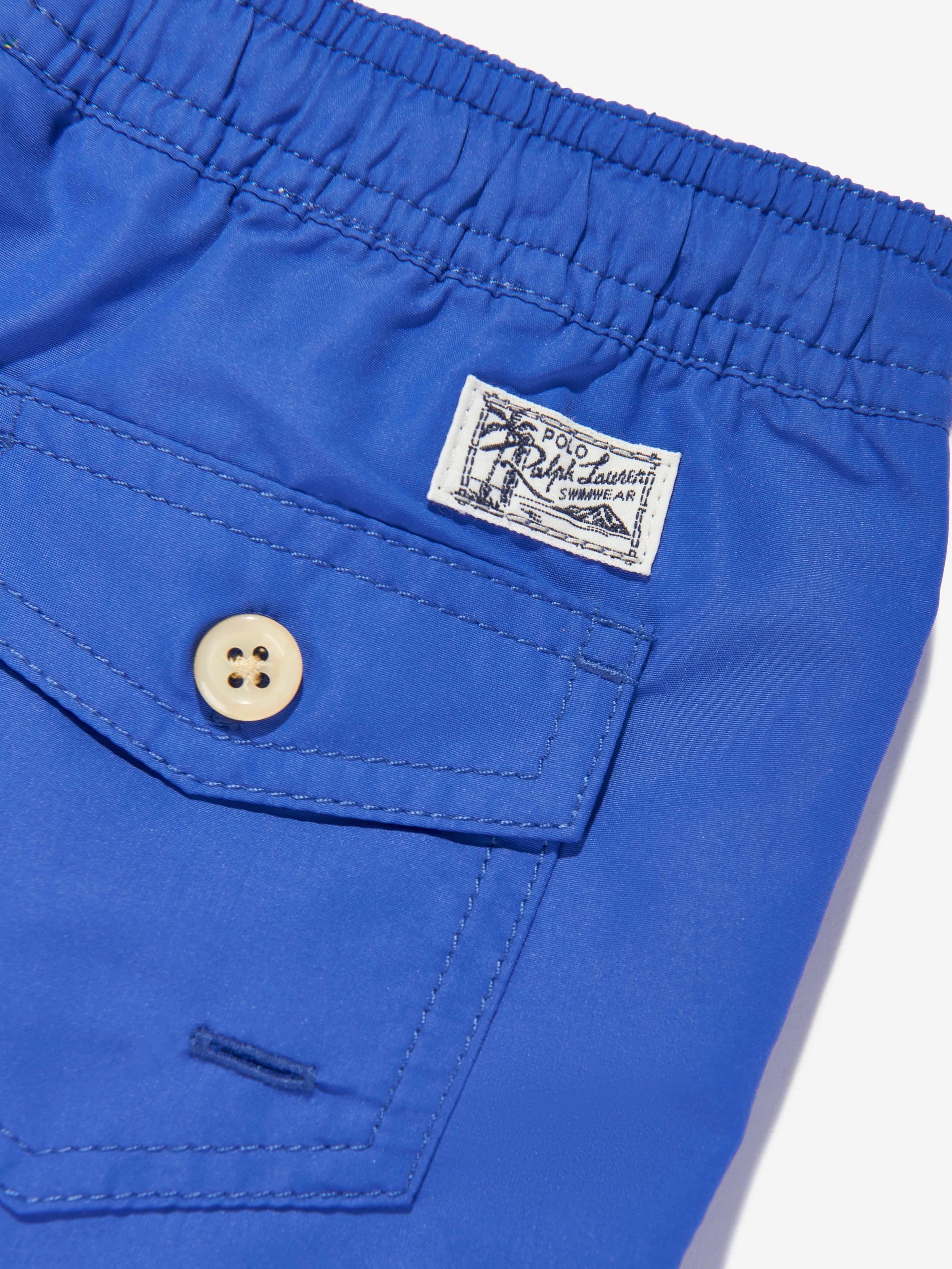 Badehorts für Jungen mit Logo in Blau