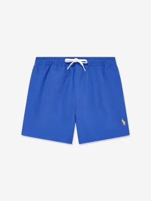 Badehorts für Jungen mit Logo in Blau