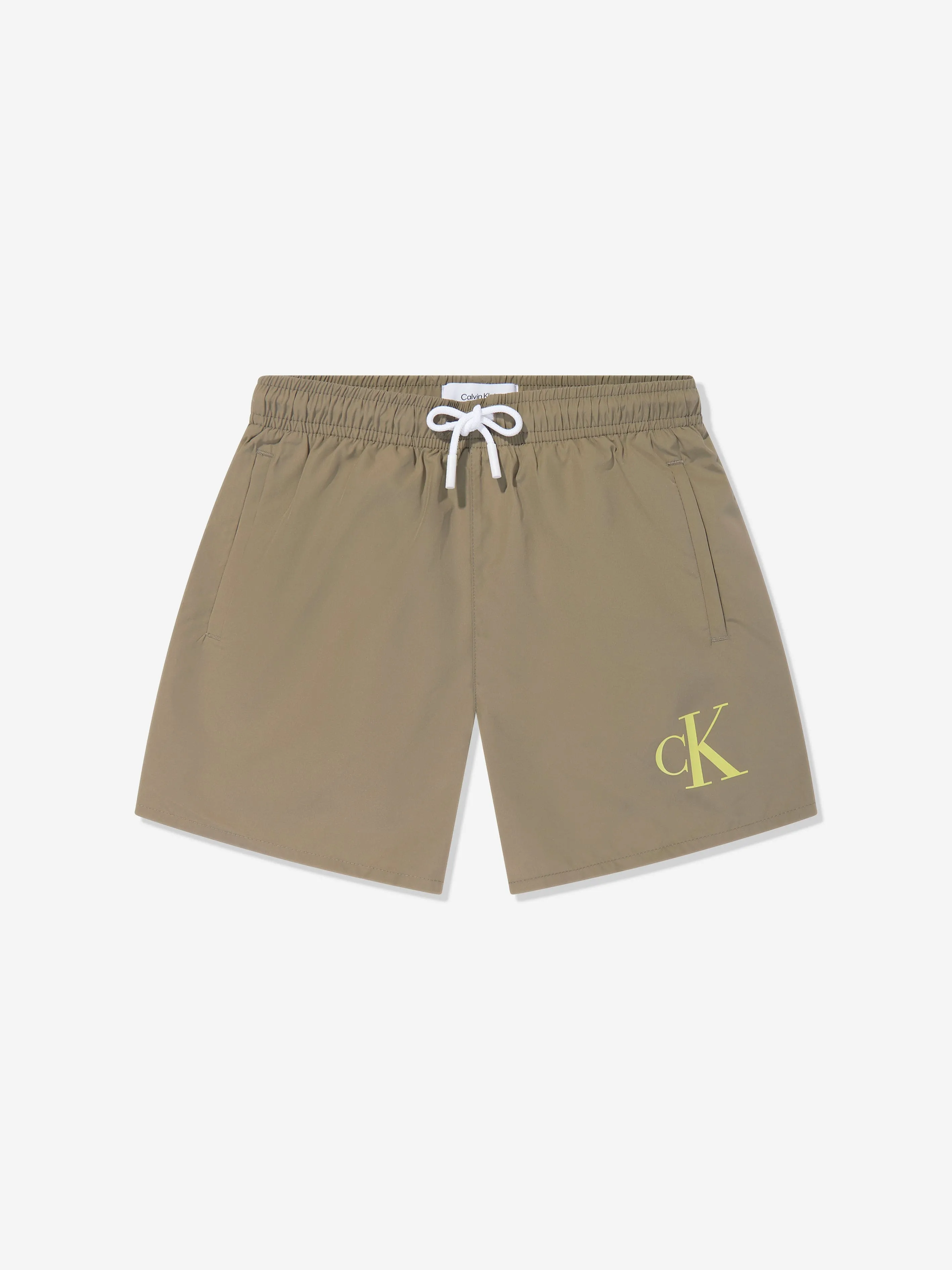 Jungen Logo Badeshorts in Grün