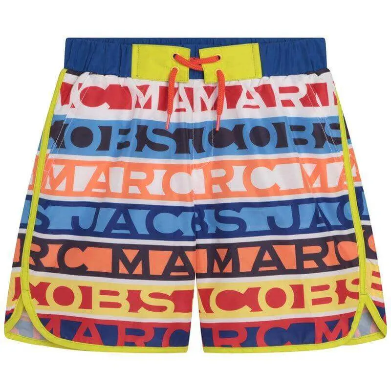 Bunte Logo-Badeshorts für Jungen