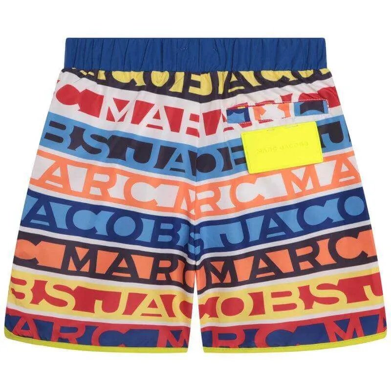 Bunte Logo-Badeshorts für Jungen