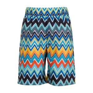 Jungen Badehose mehrfarbig im Zickzack-Muster