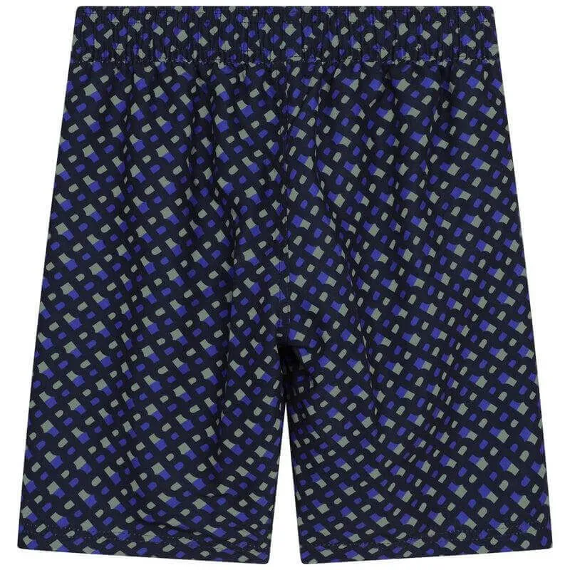 Jungen Navy Monogramm Logo Badeshorts