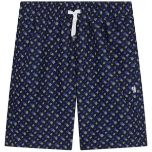 Jungen Navy Monogramm Logo Badeshorts
