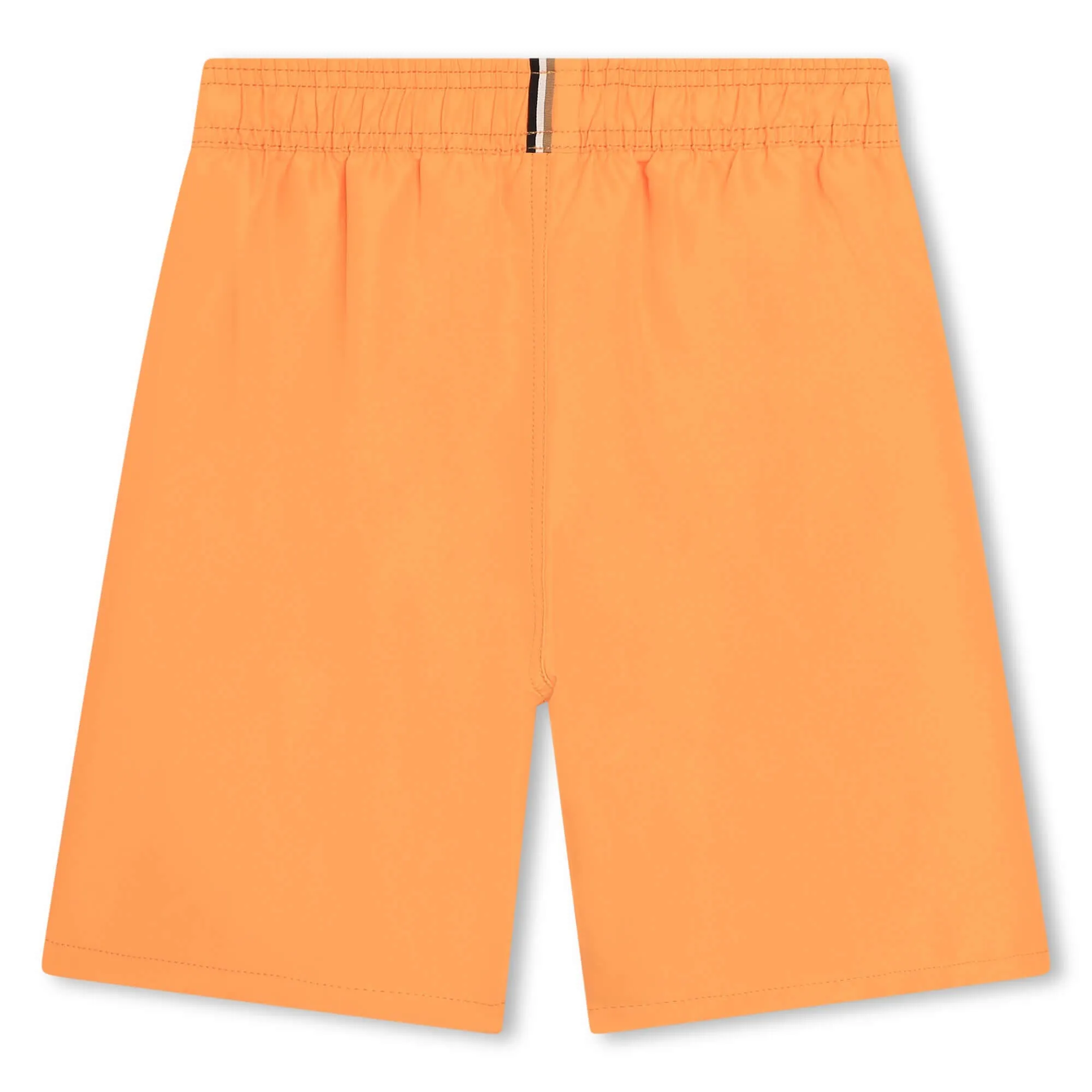 Jungen Badehorts mit orangefarbenem Logo