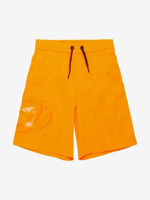 Jungen Oval D Logo Badeshorts in Orange