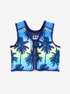 Jungen Palmbaum Schwimmweste in Blau (UPF50 )