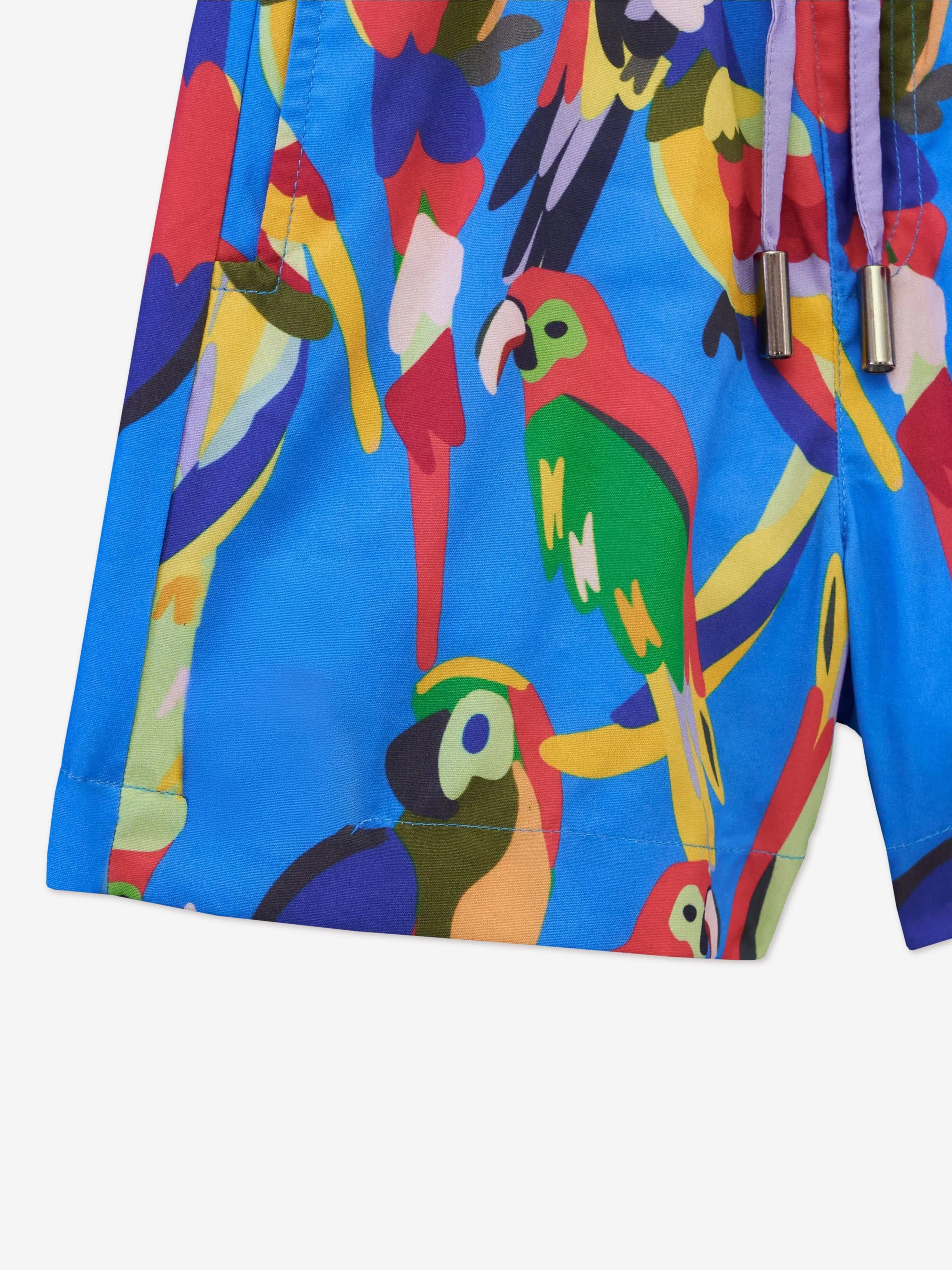 Badehorts für Jungen in Blau mit Papageienmuster (UPF50 )