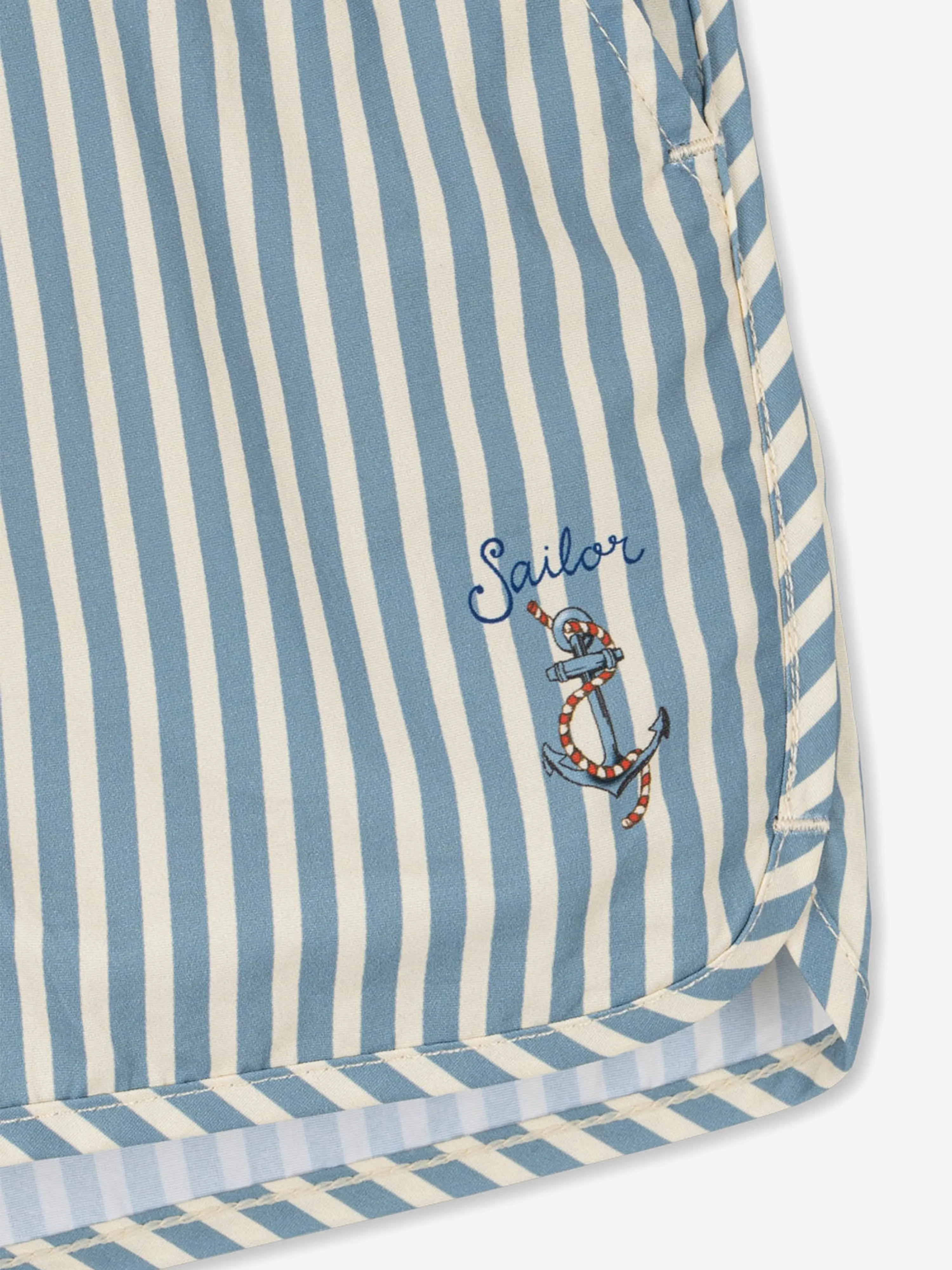 Jungen Sailor Streifen Asnou Badeshorts in Blau