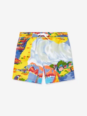 Jungen Badehorts im Mehrfarbdesign - Stranddorf-Oase