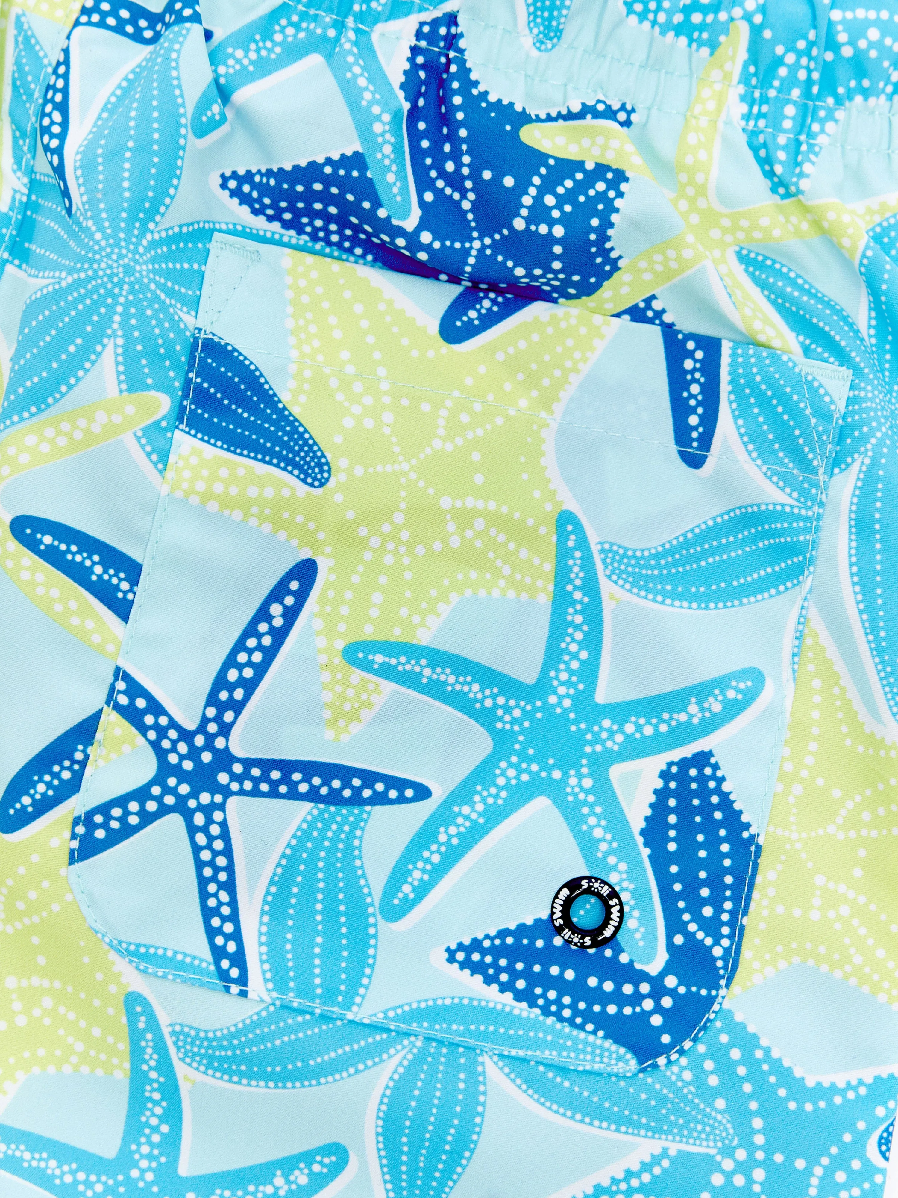 Jungen Starfish Strand Shorts in Blau (UPF50 )