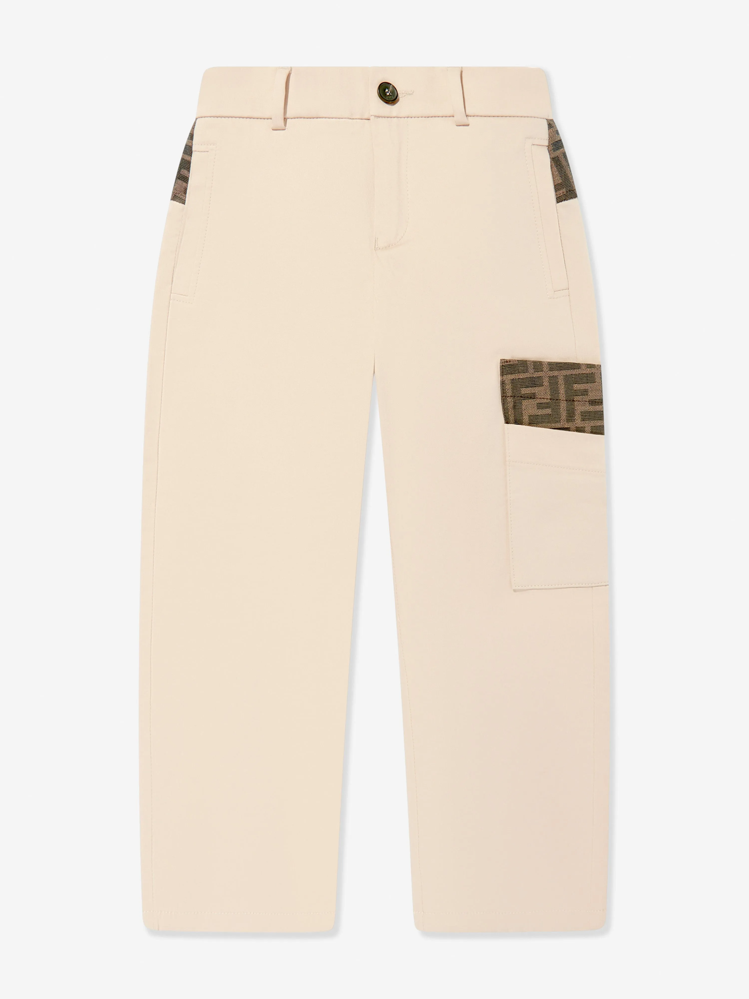 Jungen Stretch-Gabardine-Hose in Beige