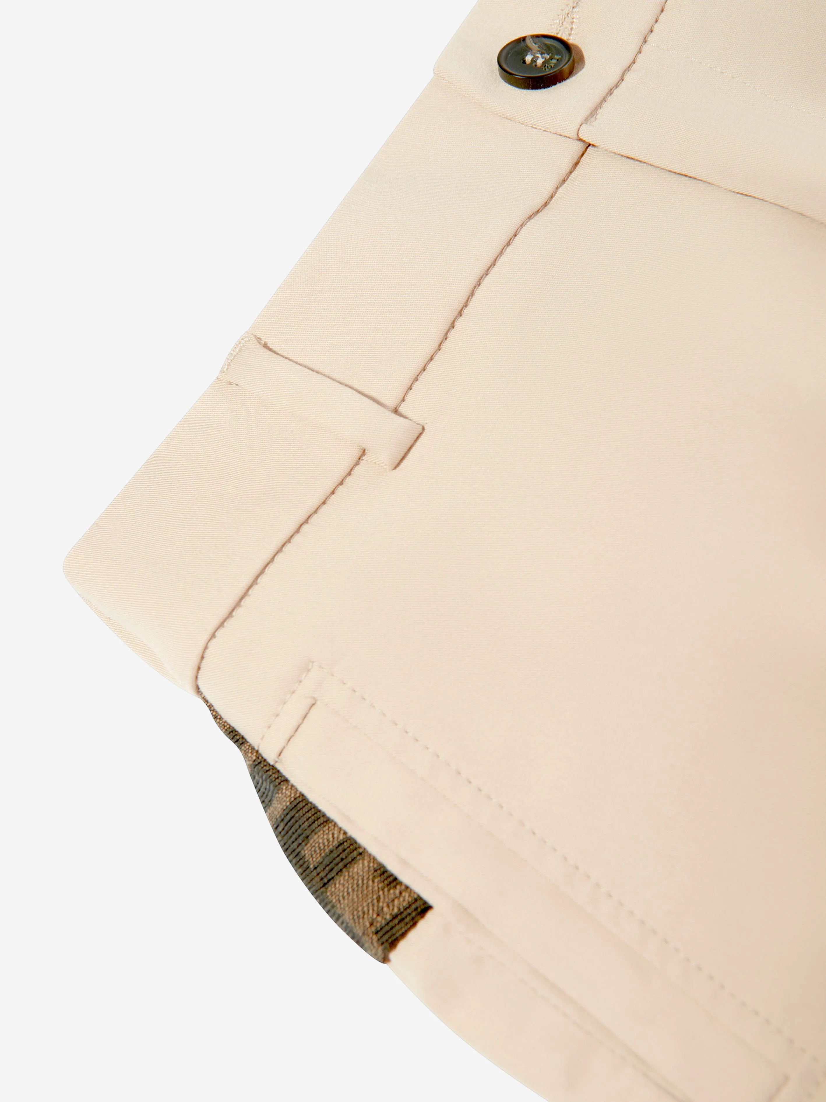 Jungen Stretch-Gabardine-Hose in Beige