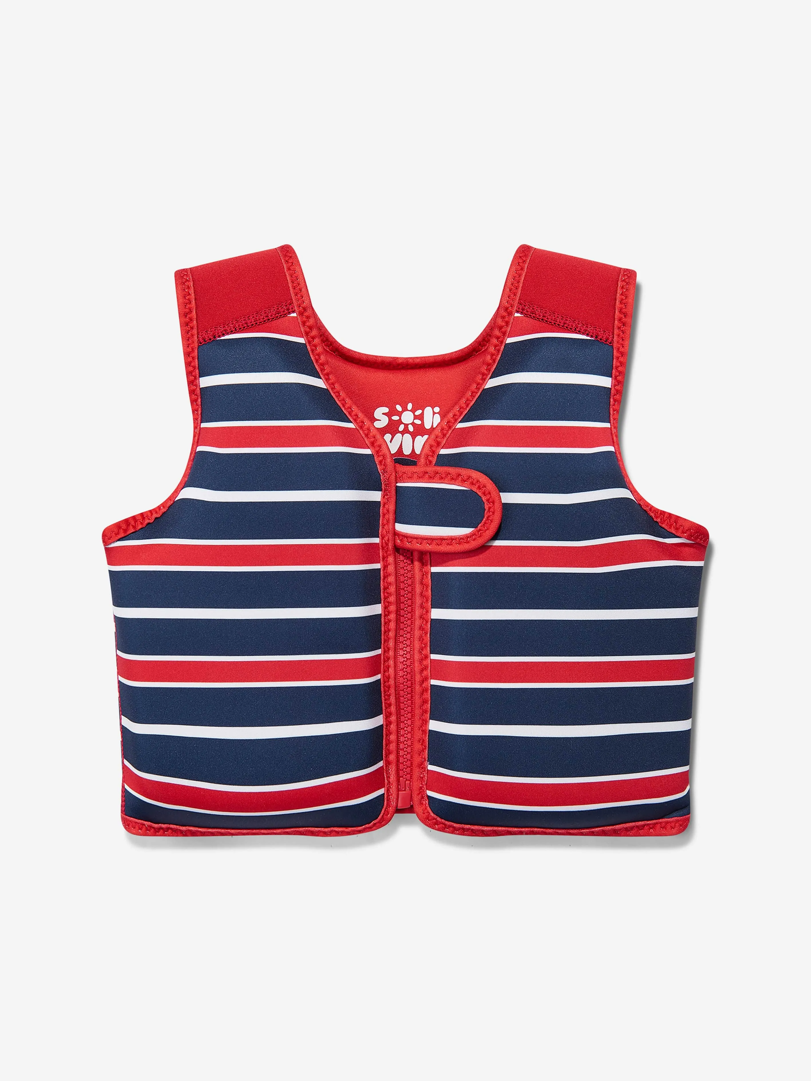 Jungen Gestreifte Schwimmjacke in Rot (UPF50 )