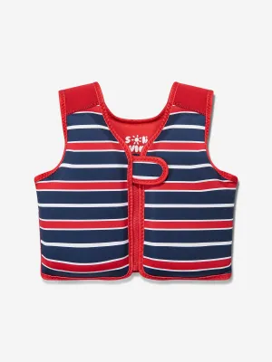 Jungen Gestreifte Schwimmjacke in Rot (UPF50 )