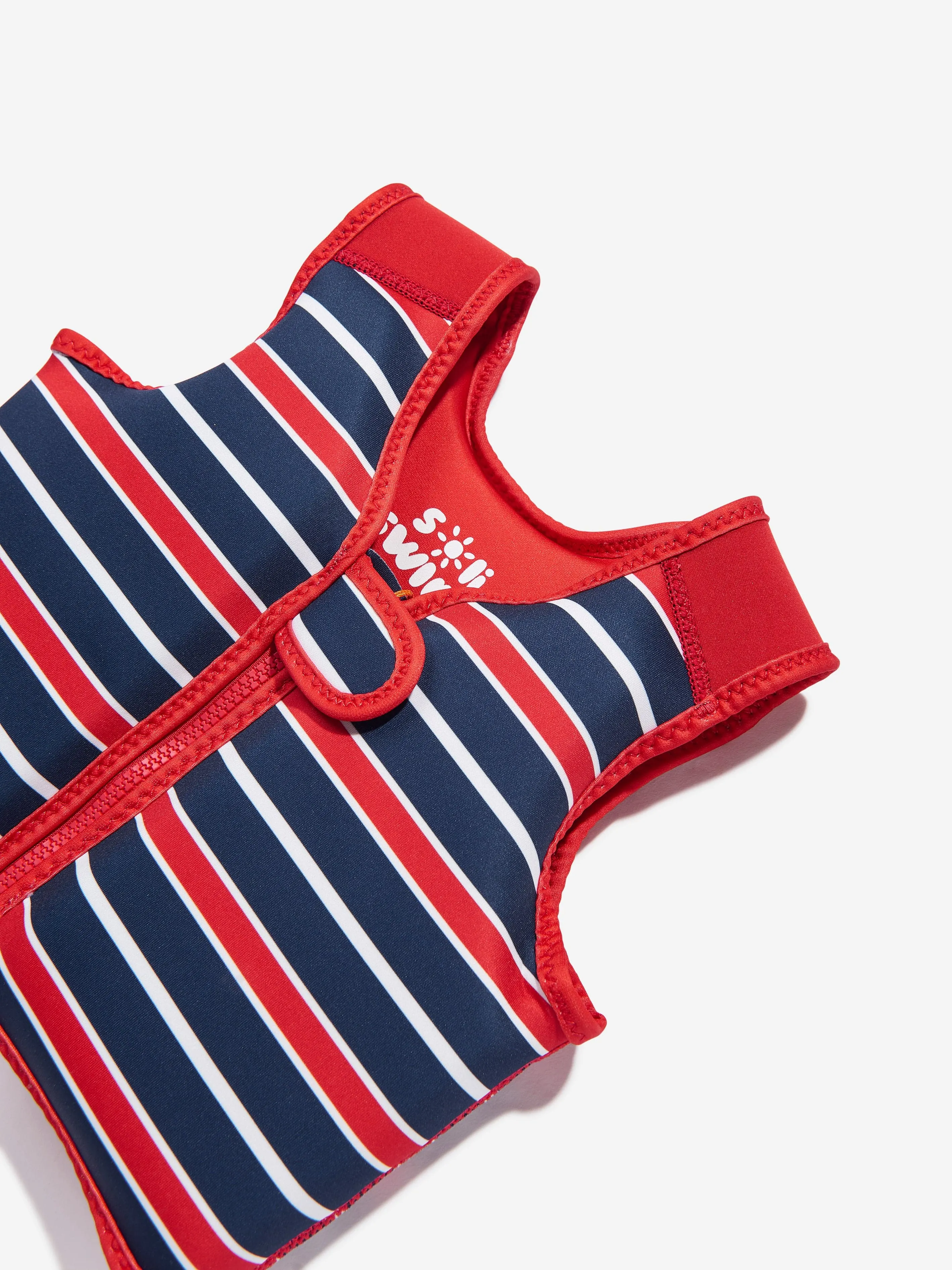 Jungen Gestreifte Schwimmjacke in Rot (UPF50 )