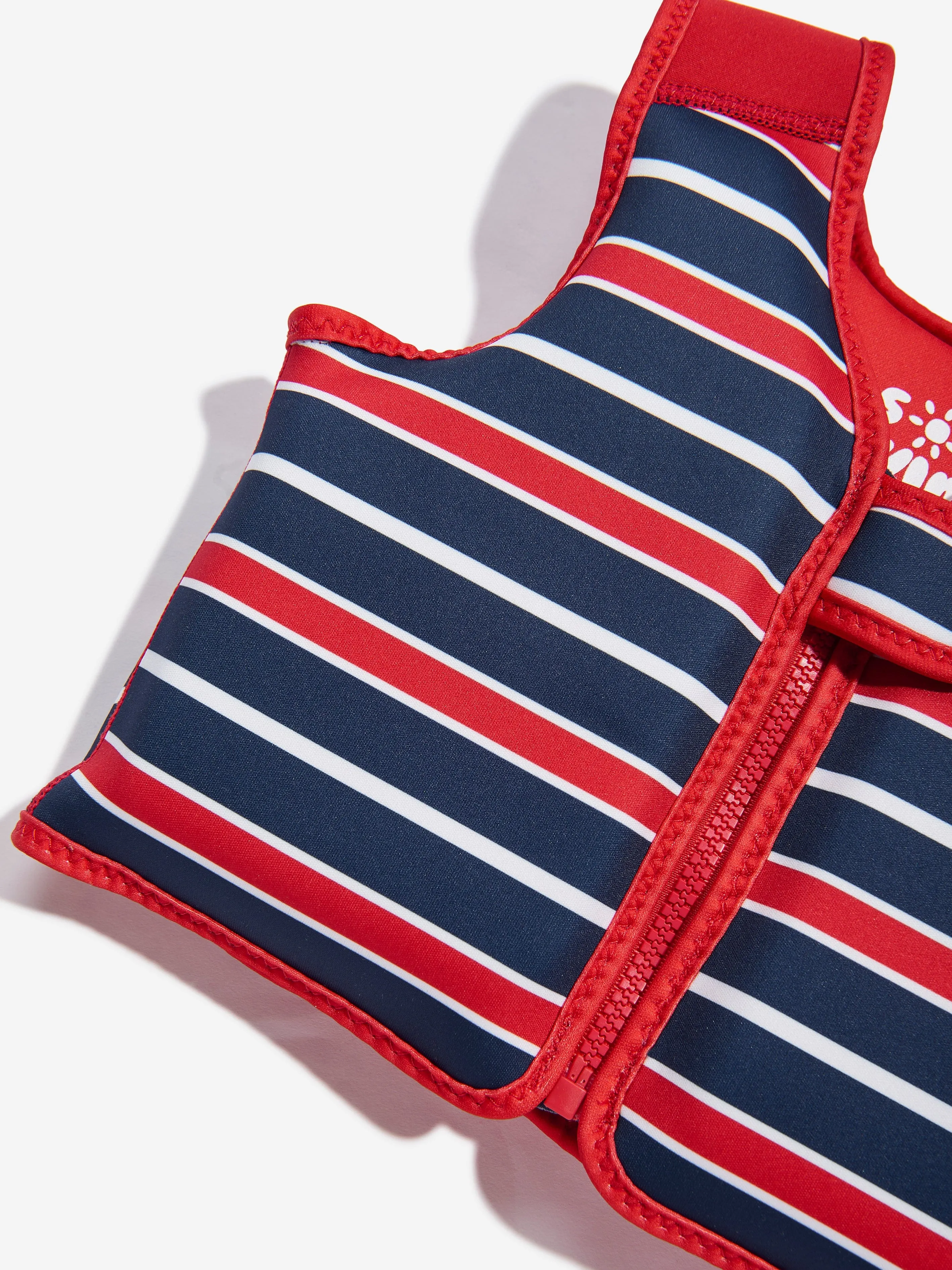 Jungen Gestreifte Schwimmjacke in Rot (UPF50 )