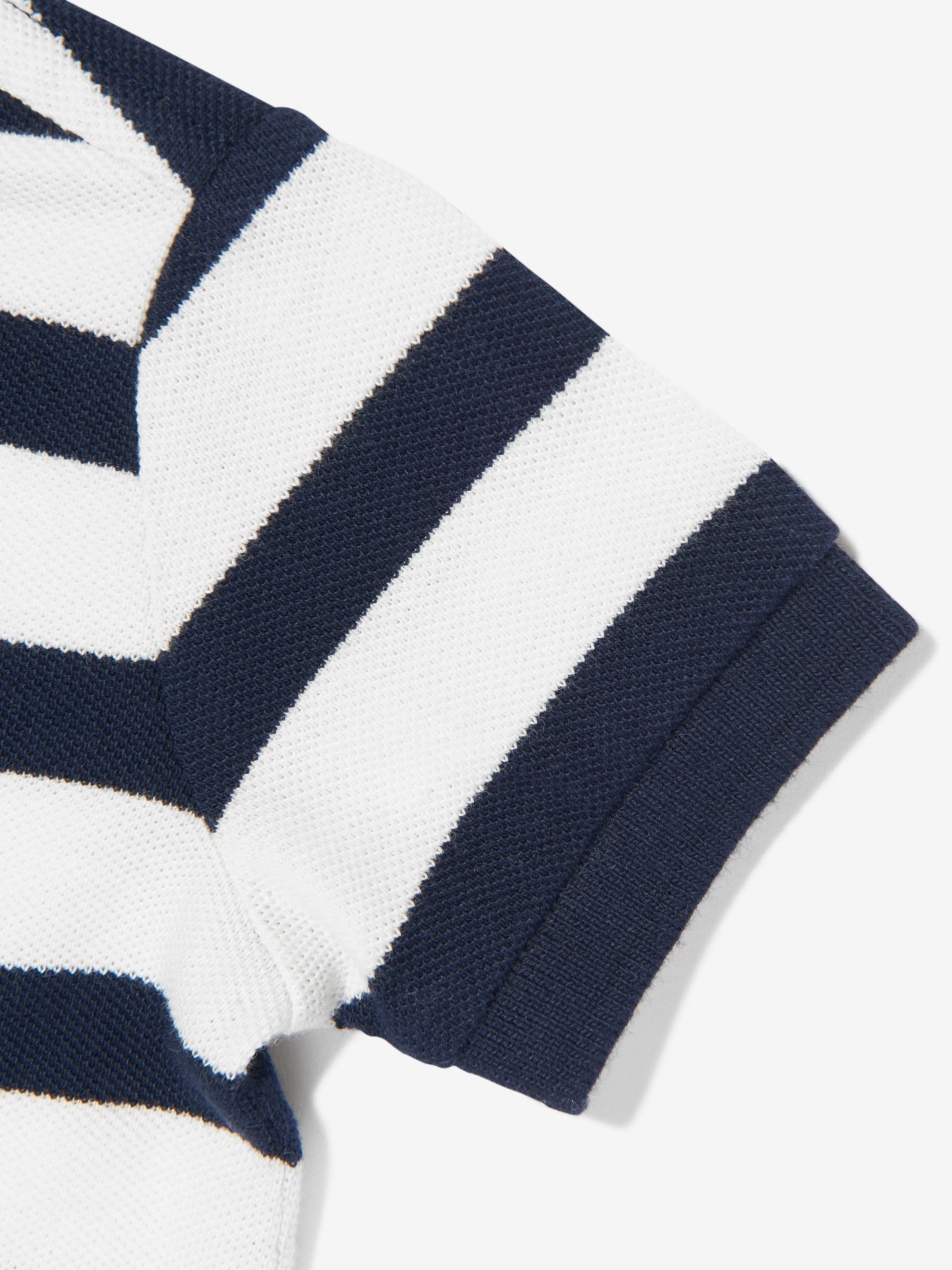 Gestreiftes Polohemd für Jungen in Marineblau