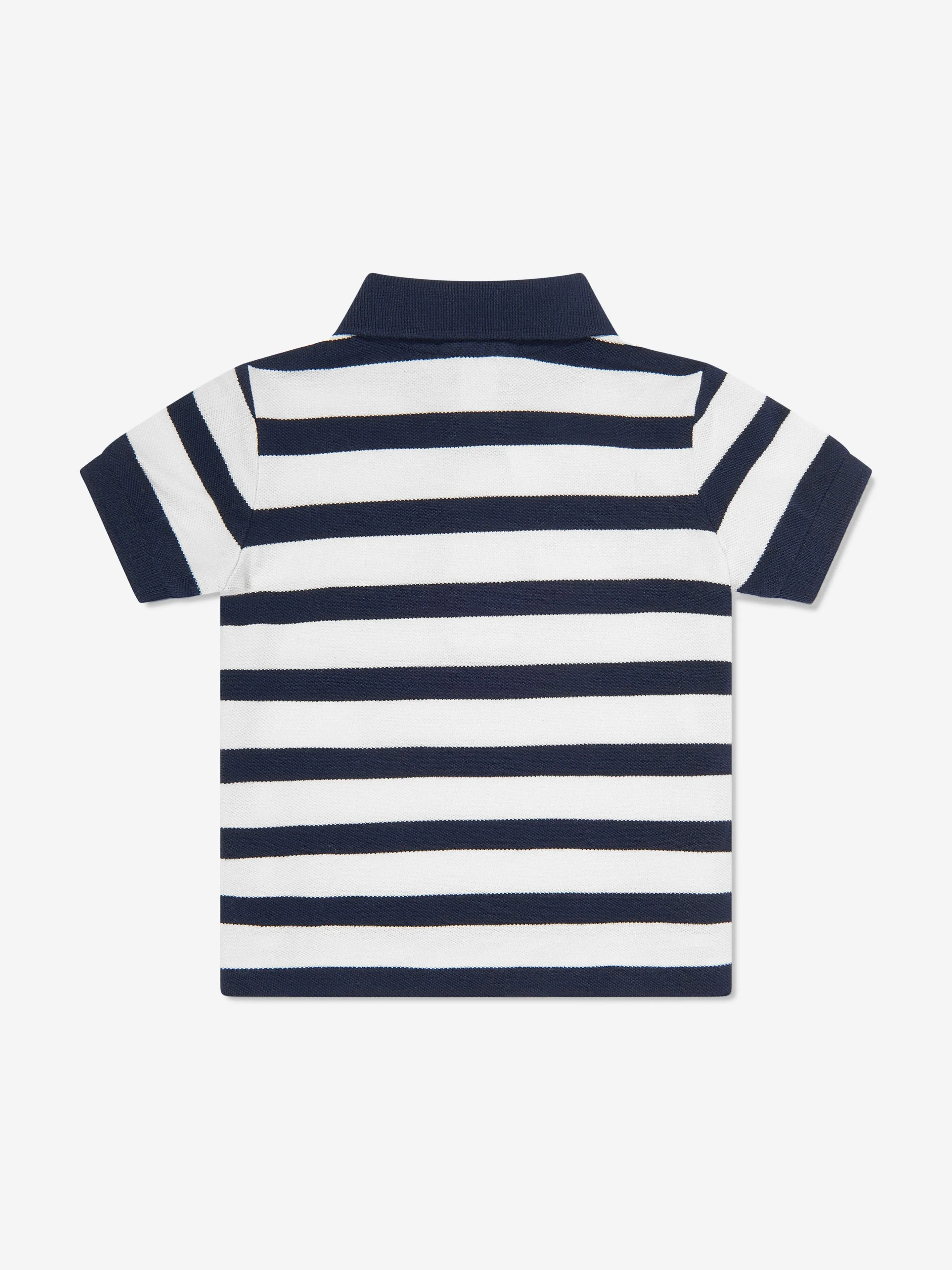 Gestreiftes Polohemd für Jungen in Marineblau