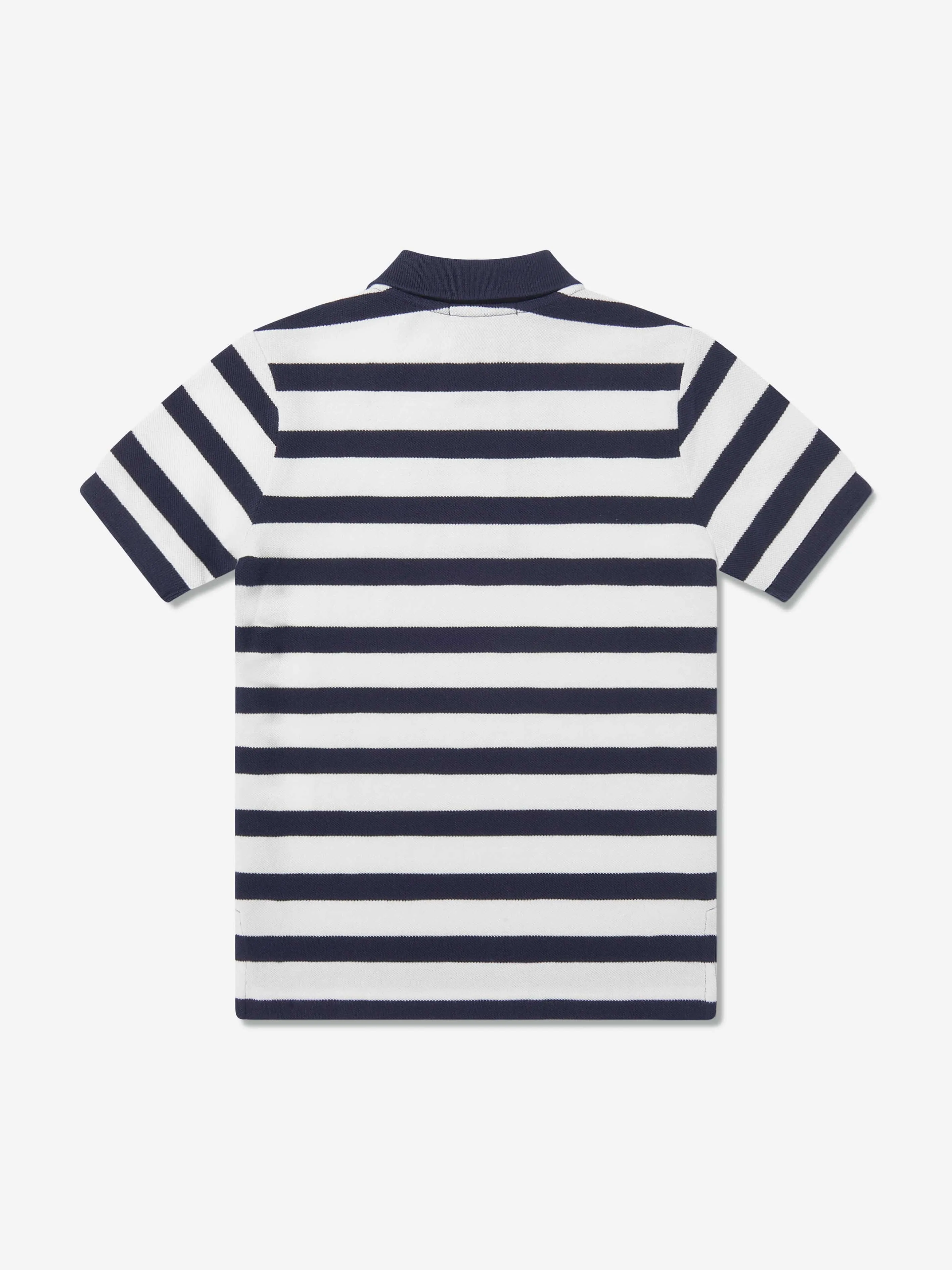 Gestreiftes Polohemd für Jungen in Marineblau