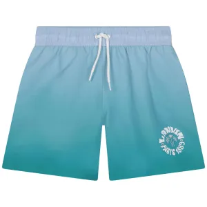 Jungen Badehose in Türkis mit Wellenmuster