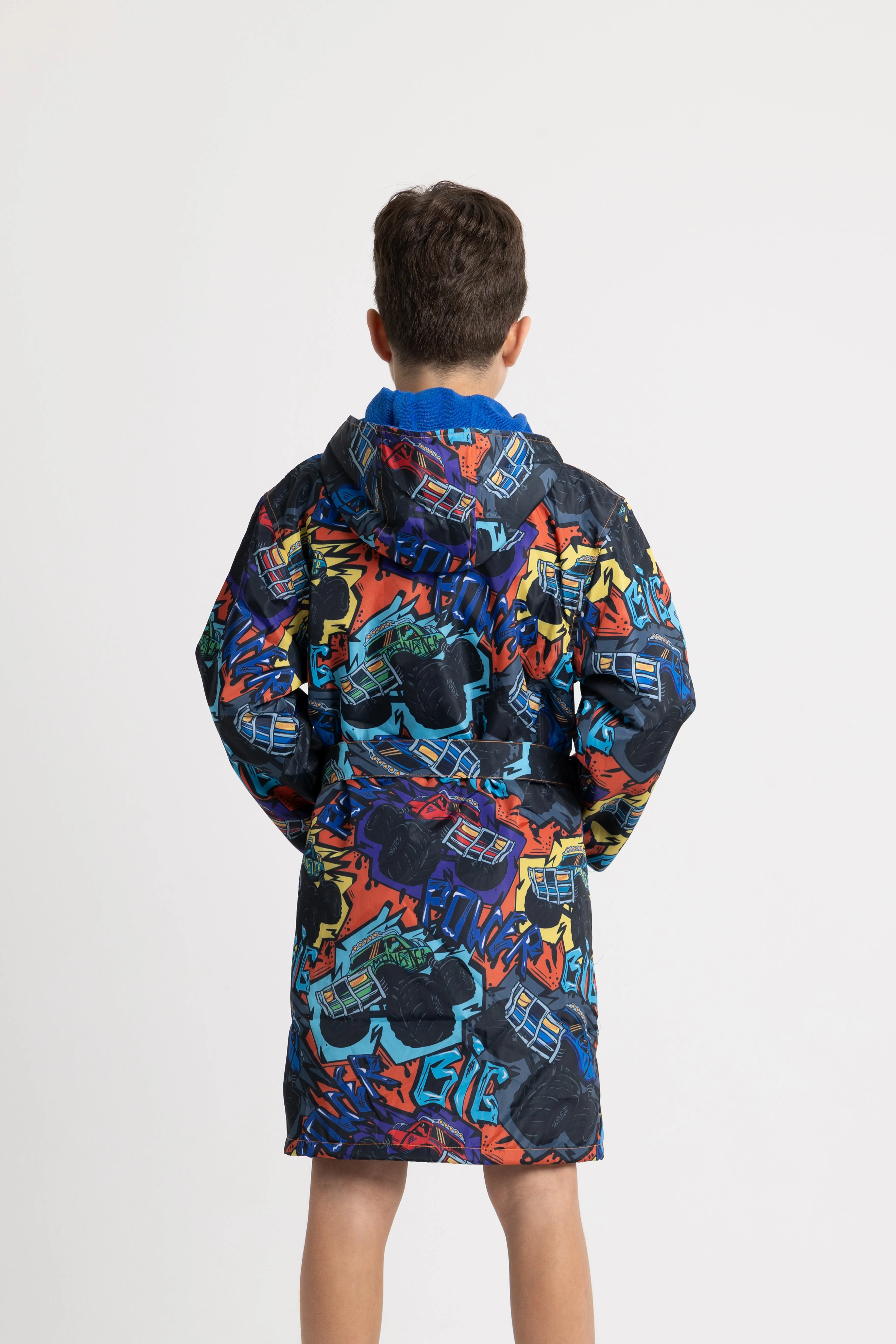 Jungen wasserdichter Bademantel – „Monster Truck“-Design