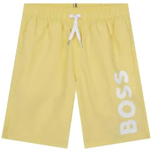 Jungen Gelbe Logo Badeshorts
