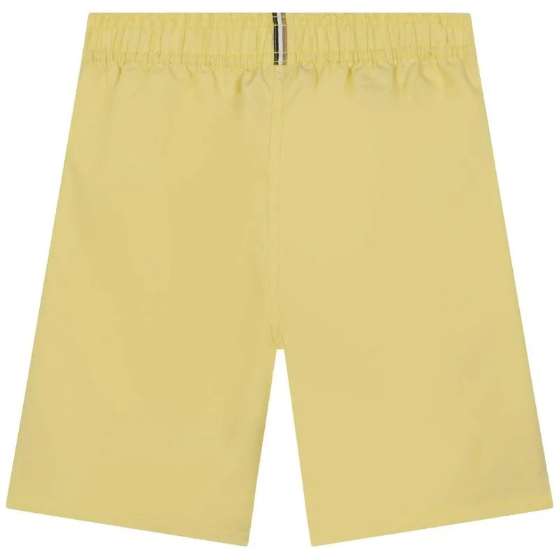 Jungen Gelbe Logo Badeshorts