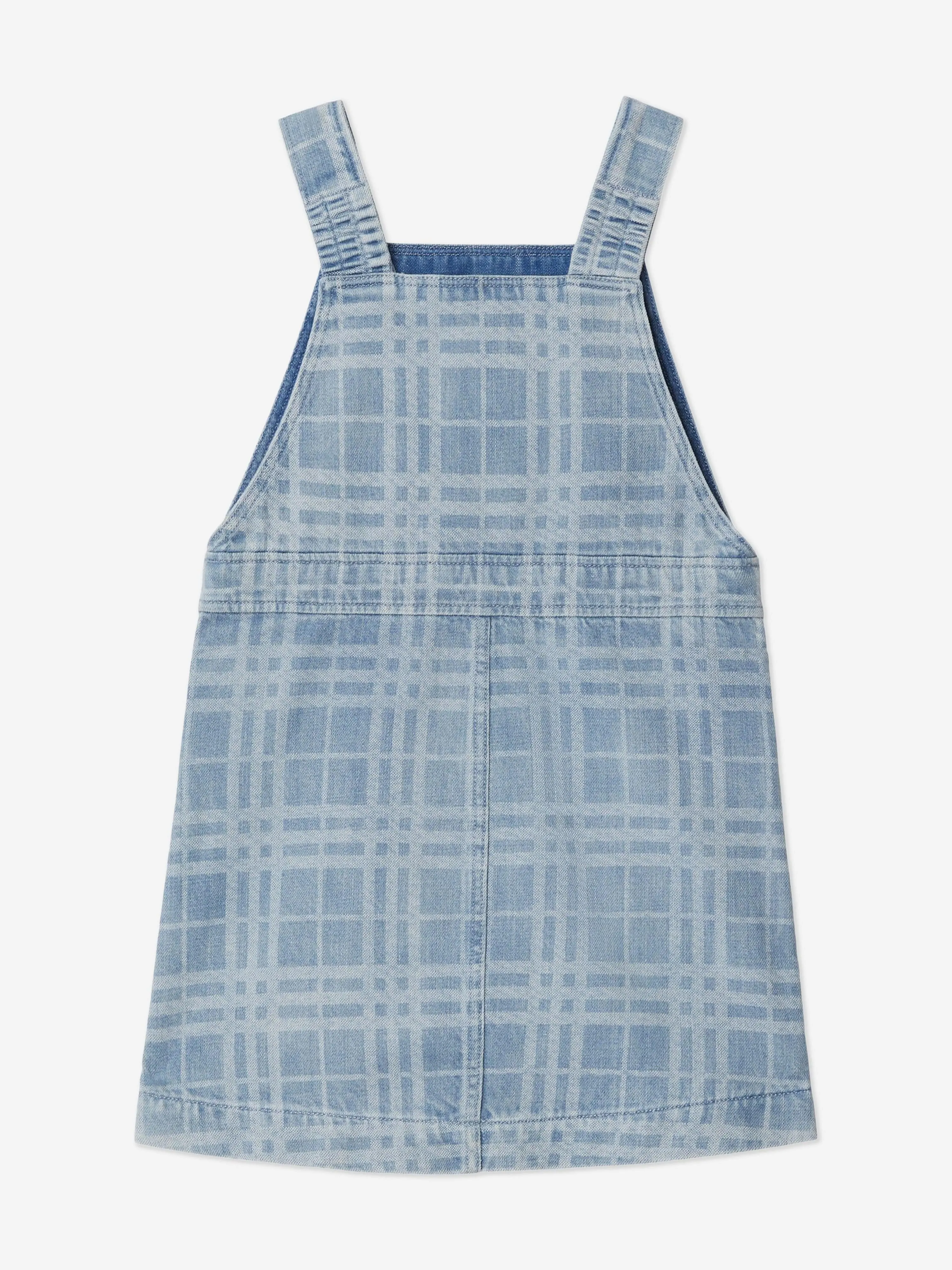 Burberry Girls Check Martine Schürzenkleid in Blau