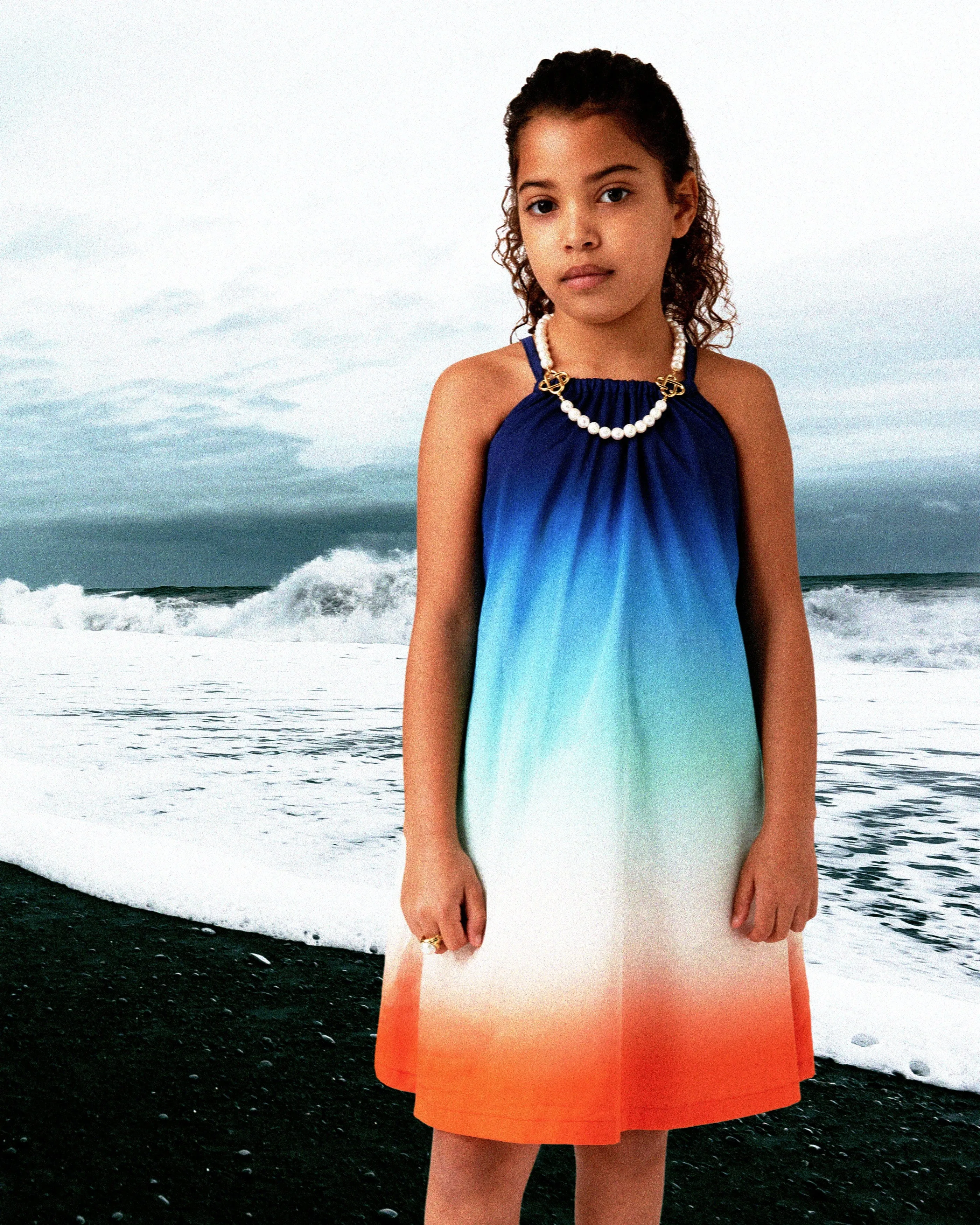 Casablanca Mädchen Farbverlauf Sommerkleid in Blau