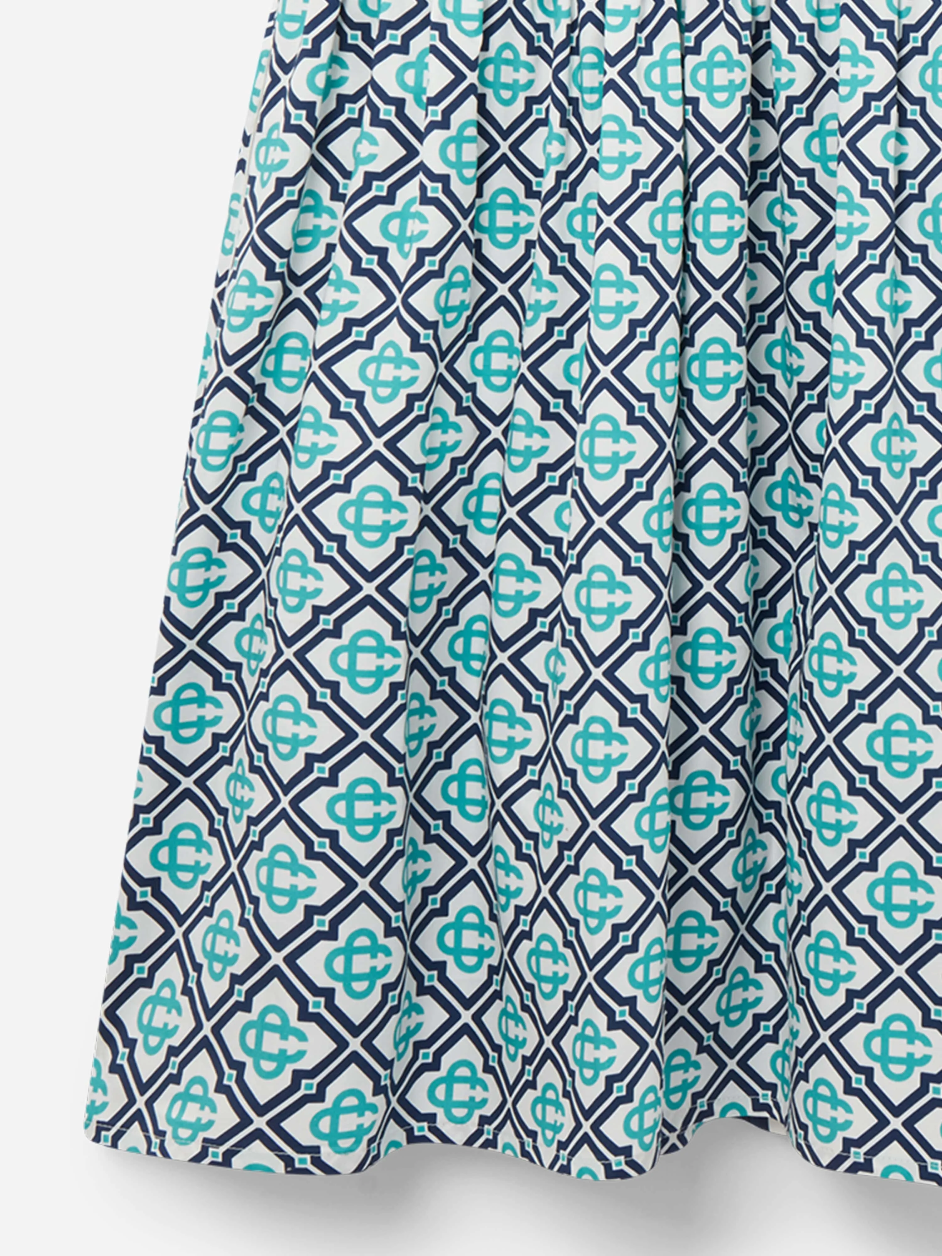 Casablanca Mädchen Monogramm Ärmelloses Shirtkleid in Blau