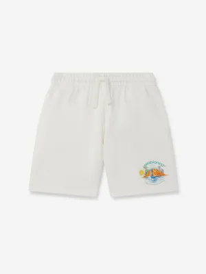 Casablanca Kids Oasis Print Shorts in Weiß