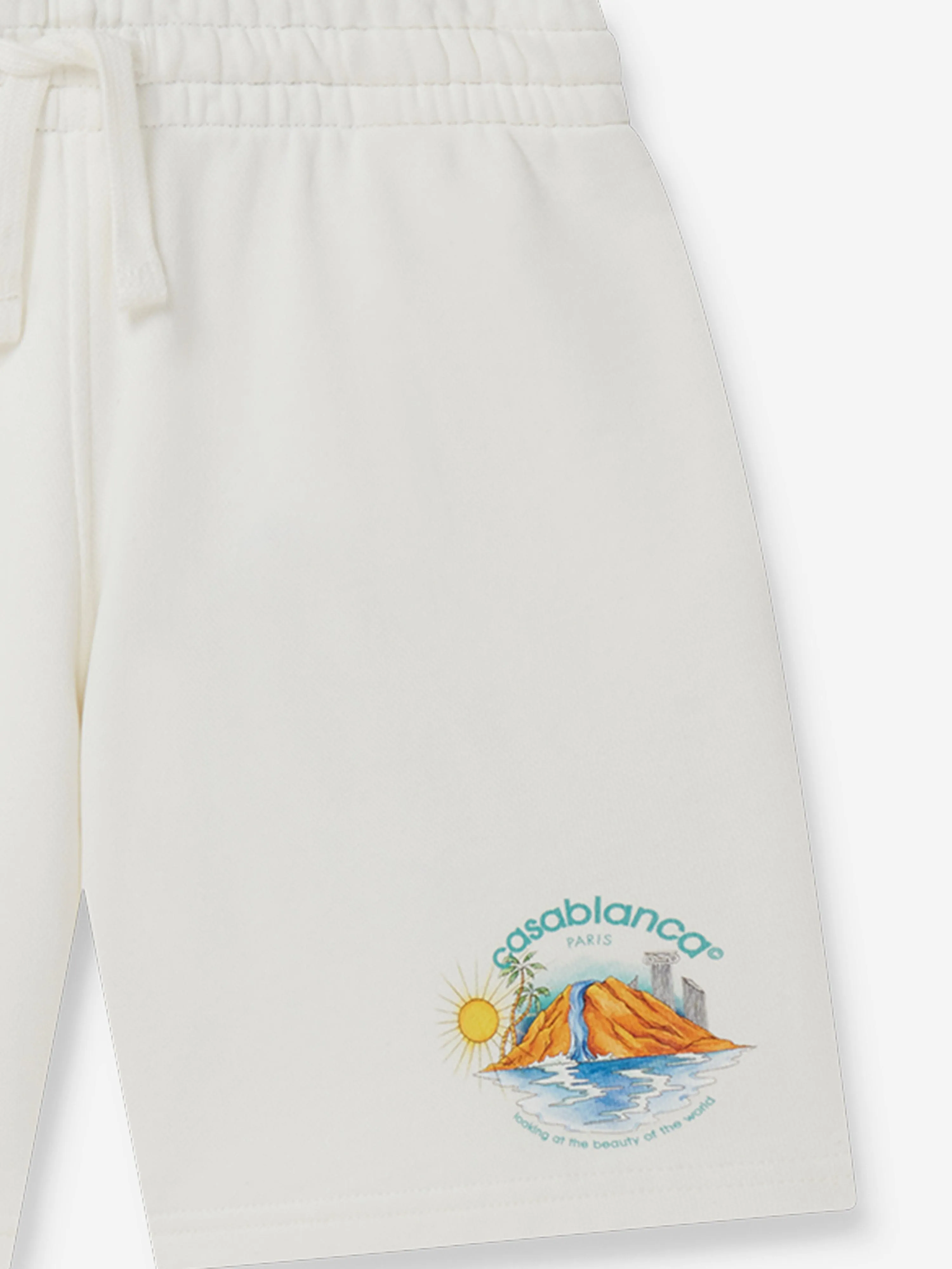 Casablanca Kids Oasis Print Shorts in Weiß