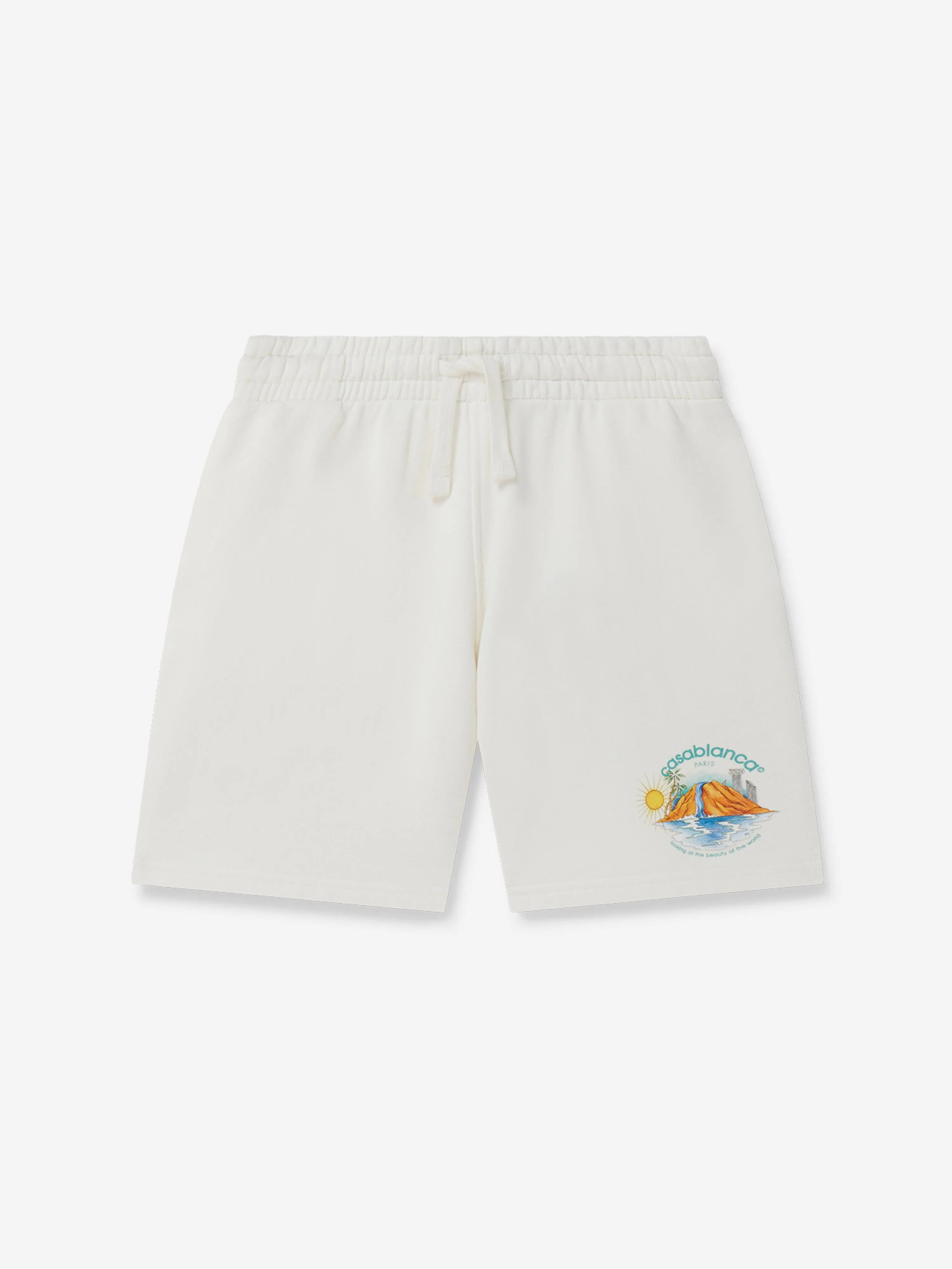 Casablanca Kids Oasis Print Shorts in Weiß
