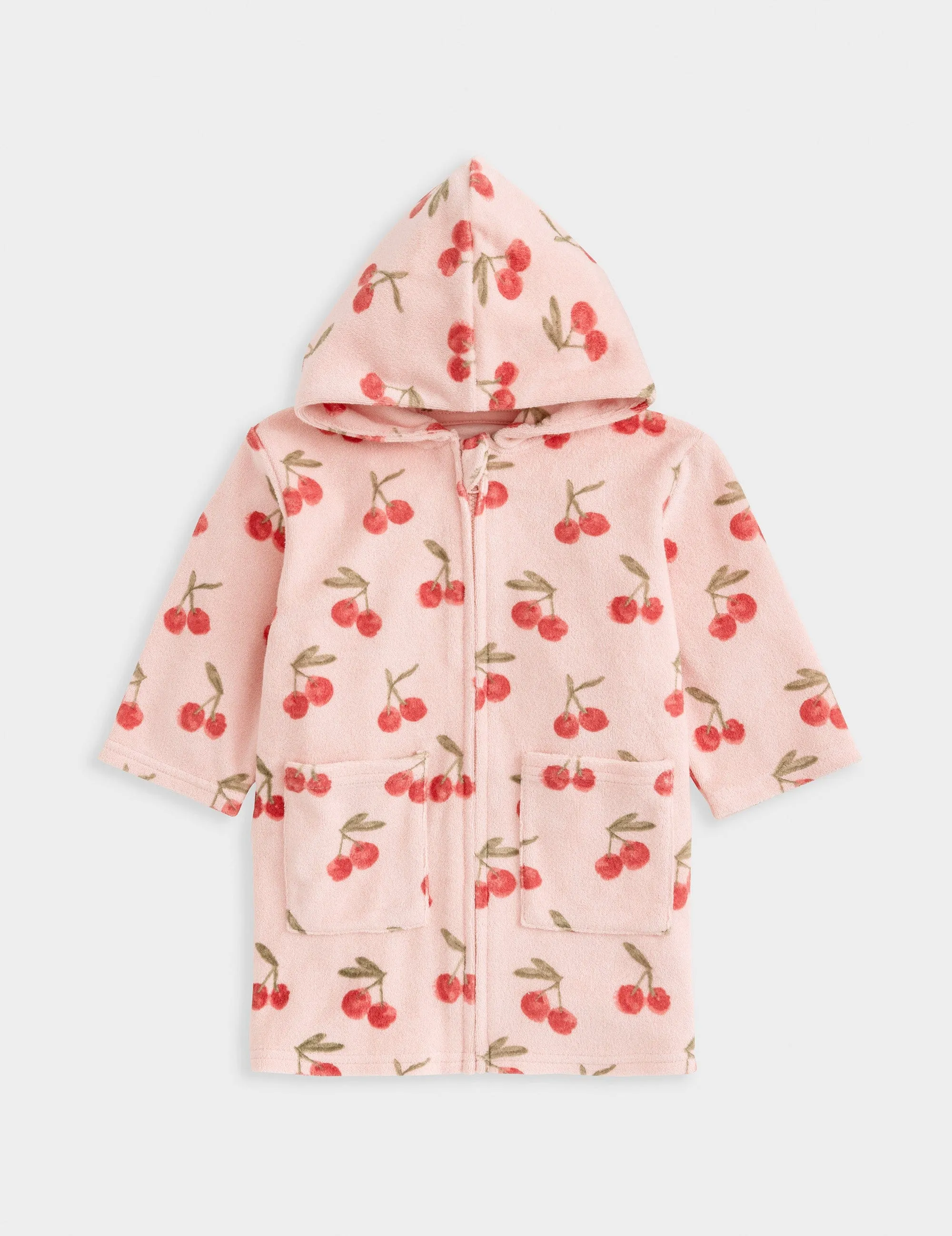 Kapuzenponcho mit Kirschblütendruck