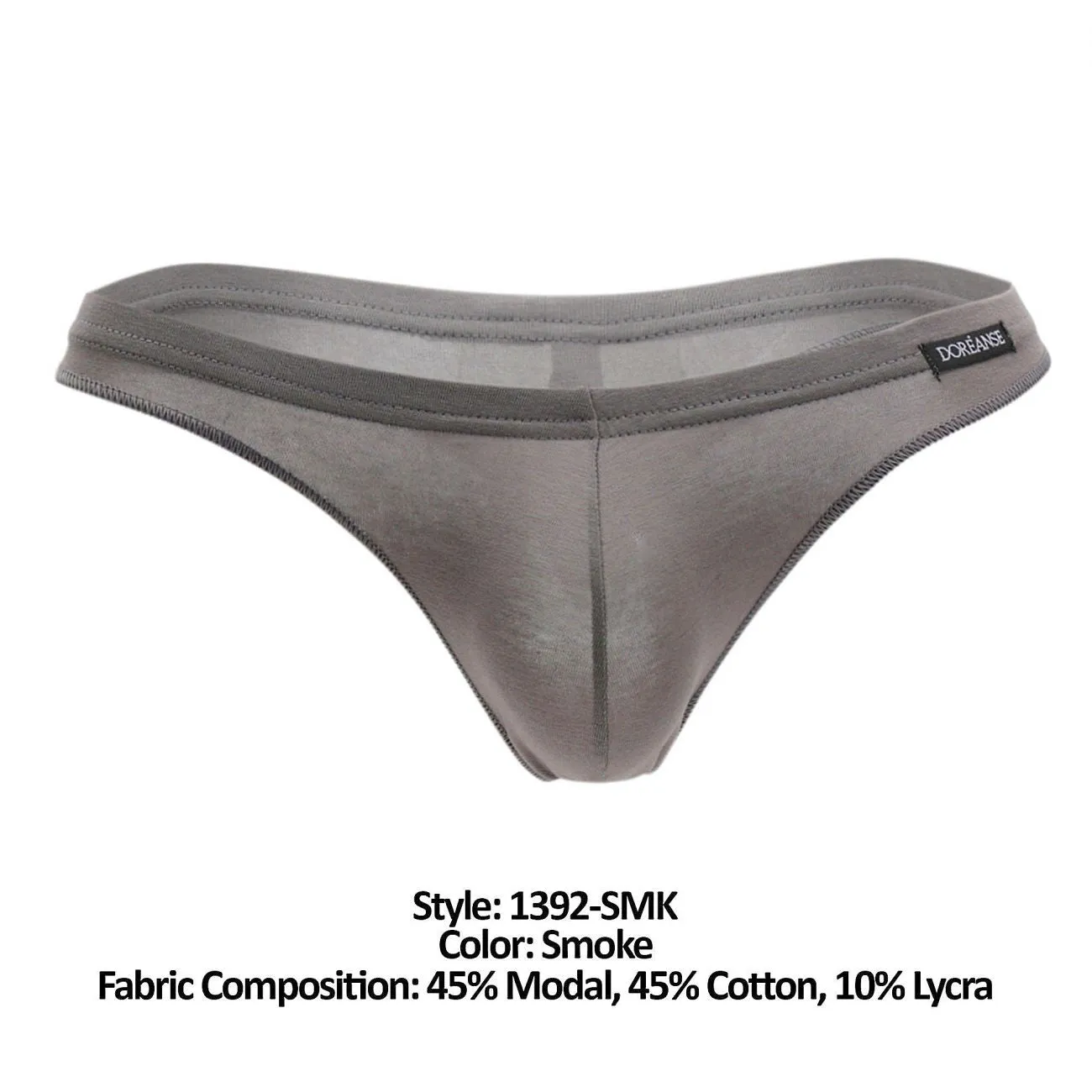 Bekleidung_Doreanse_Herrenunterwäsche Doreanse 1392-SMK Euro-Tanga Farbe Rauch