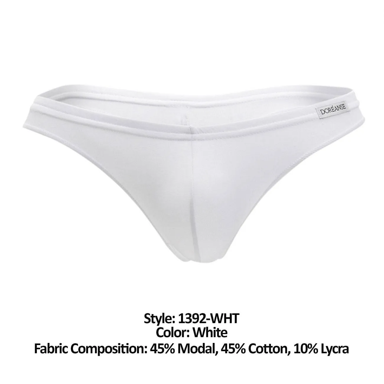 Bekleidung_Doreanse_Herrenunterwäsche Doreanse 1392-WHT Euro Stringfarbe Weiß