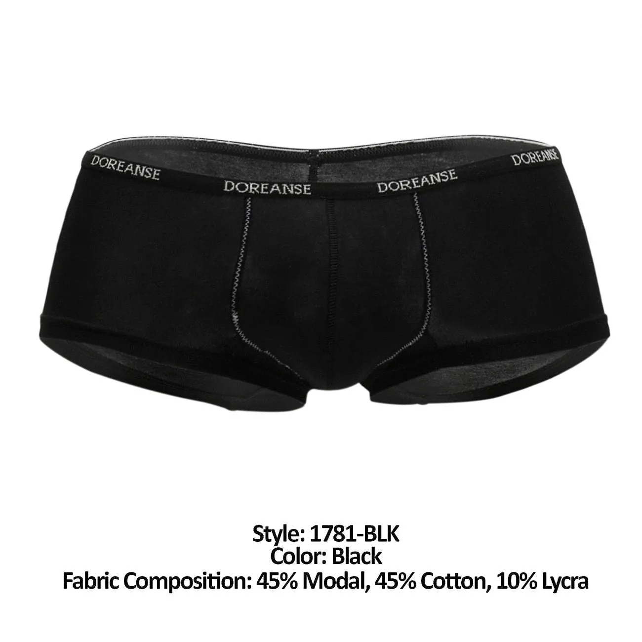 Bekleidung_Doreanse_Herrenunterwäsche Doreanse 1781-BLK Naked Mini Trunk Farbe Schwarz