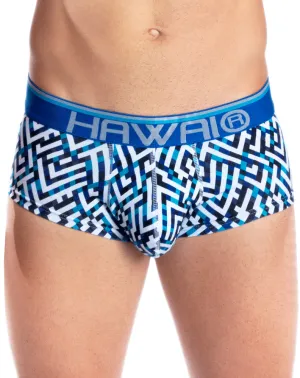 Bekleidung_Hawai Herrenunterwäsche Hawai 42135 Geometrische Mini-Boxershorts Königsblau