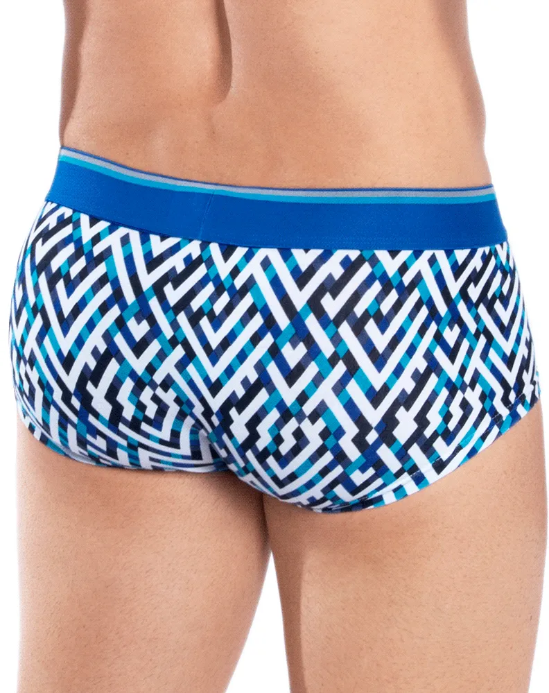 Bekleidung_Hawai Herrenunterwäsche Hawai 42135 Geometrische Mini-Boxershorts Königsblau