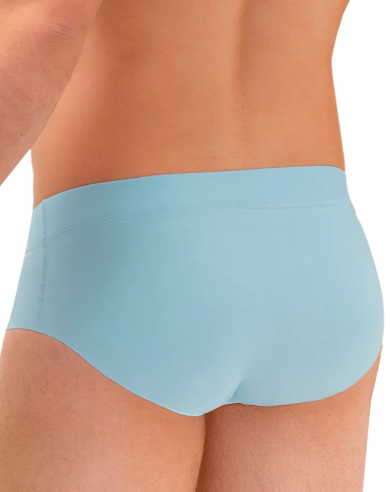 Bekleidung_Hawai Herrenunterwäsche Hawai 42141 Einfarbige Hip Briefs Hellblau